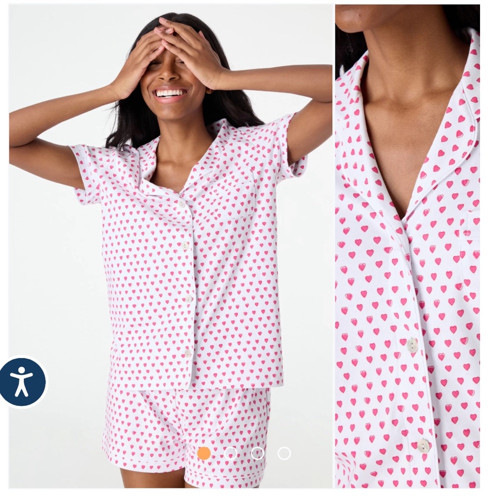 Roller Rabbit Mommy & Me Hearts Matching Pajamas (size small & 6-9 months)